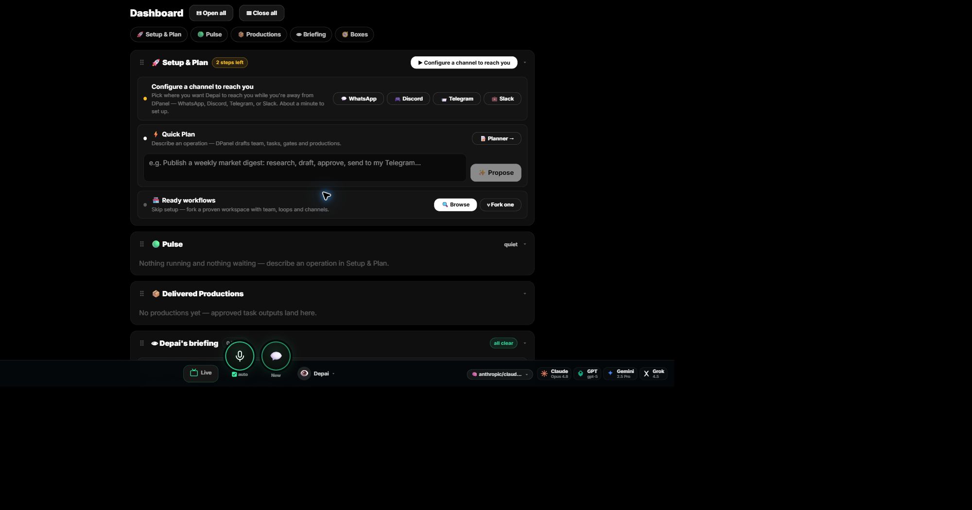 Connect Channels to Your AI Team in DPanel
